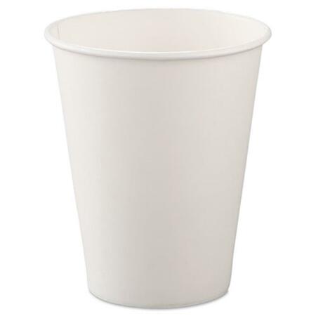 COOLCOLLECTIBLES Single-Sided Poly Paper Hot Cups, 8oz, White, 1000PK CO8861